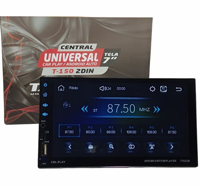 Central multimidia mp5 carplay 2 din 7"