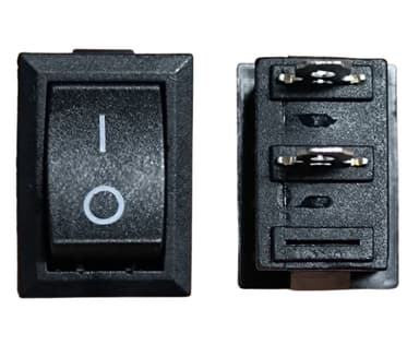 CHAVE LIGA/DESLIGA RETANGULAR 15X21MM PRETA PCT C/ 10 UNIDADES TECHNOISE