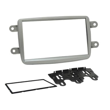 MOLDURA 7" RENAULT KWID/CAPTUR/ DUSTER/SANDERO/LOGAN PRATA FIAMON