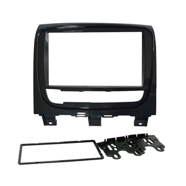 MOLDURA PAINEL 2 DIN FIAT PALIO/ STRADA WEEKEND ADVENTURE/ SIENA 13-19 GRAFITE ESCURO