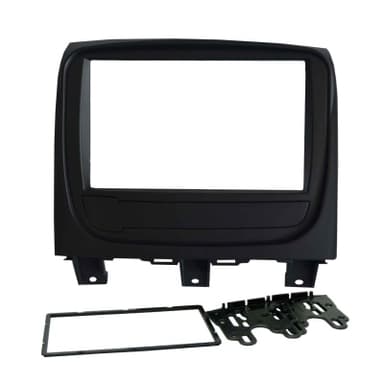 MOLDURA PAINEL 2 DIN FIAT PALIO WAY 2014/2016 PRETA