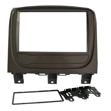 MOLDURA PAINEL 2 DIN FIAT PALIO WAY 2014/2016 GRAFITE