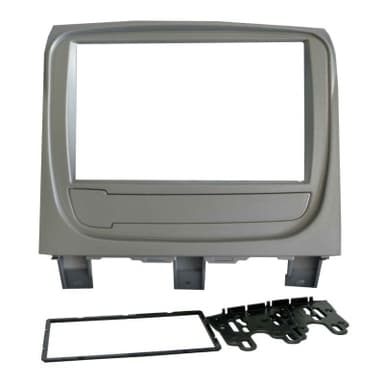 MOLDURA PAINEL 2 DIN FIAT PALIO WAY 2014/2016 PRATA