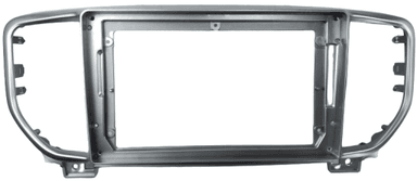 MOLDURA 9" KIA SPORTAGE 2017/2021 SEM ABERTURA DIRECIONAVEIS DO DIFUSOR DE AR PRATA AIKON