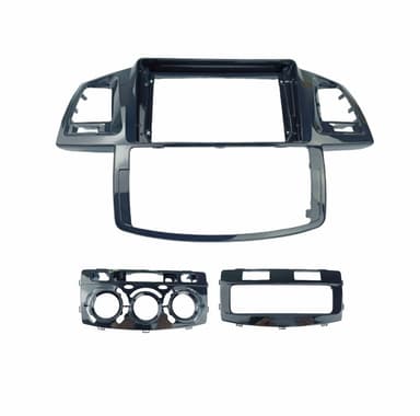 MOLDURA 9" TOYOTA HILUX 2012 / 2015 COM UMA MOLDURA AUXILIAR PARA A/C DIGITAL UMA MOLDURA AUXILIAR P