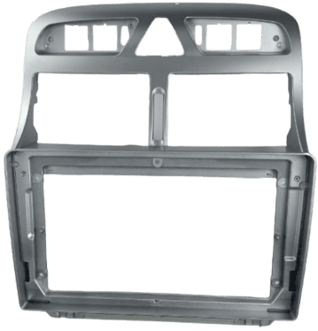 MOLDURA 9" PEUGEOT 307 2002 / 2012 PRATA AIKON