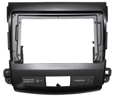 MOLDURA 9" MITSUBISHI OUTLANDER 2006 / 2013 PRETO FOSCO AIKON
