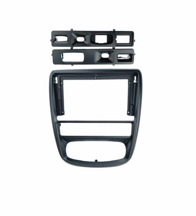 MOLDURA 9" RENAULT DUSTER 2012 / 2015 COM UMA MOLD. AUXILIAR DE TRES BOTOES E UMA MOLDURA AUX.