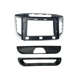 MOLDURA 10.1" HYUNDAI CRETA 2016 - 2021 COM DUAS MOLDURAS AUXILIARES PARA BOTAO DE ALERTA E RELOGIO