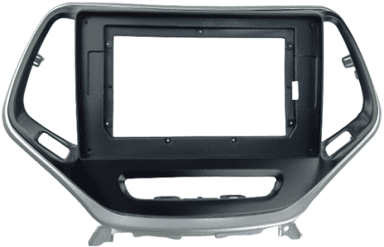 MOLDURA 10" JEEP CHEROKEE 2017/2022 PRETO FOSCO COM DETALHES PRATA AIKON
