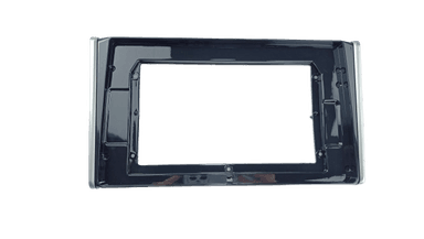 MOLDURA 10.1" TOYOTA RAV 4 2020 / 2021 BLACK PIANO COM DETALHES PRATA AIKON