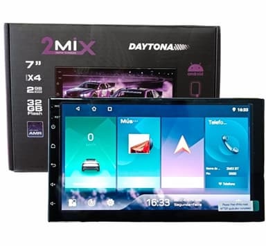 CENTRAL MULTIMIDIA ANDROID 2 DIN 7" 2 MIX QLED DAYTONA CAR PLAY 2GB/32GB