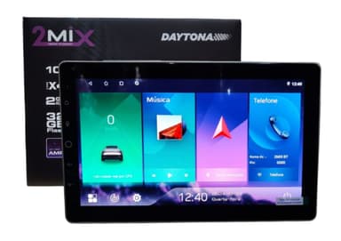 CENTRAL MULTIMIDIA ANDROID 1 DIN 10" 2 MIX GIRATORIA QLED DAYTONA CAR PLAY 2GB/32GB