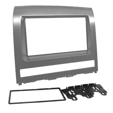 MOLDURA PAINEL 2 DIN FIAT PALIO STRADA WEEKEND ADV.IDEIA SIENA 08/12 PRATA FIAMON