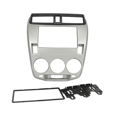 MOLDURA 2 DIN 7" HONDA CITY 08/13 G5 PRATA COM AR ANALOGICO FIAMON