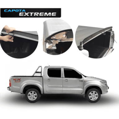 CAPOTA MARITIMA HILUX CAB DUPLA 2005 ACIMA C/ SANTO ANTONIO LOCK SYSTEM