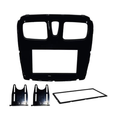 MOLDURA 7" RENAULT LOGAN 2014> SANDERO 2015> BLACK PIANO FIAMON