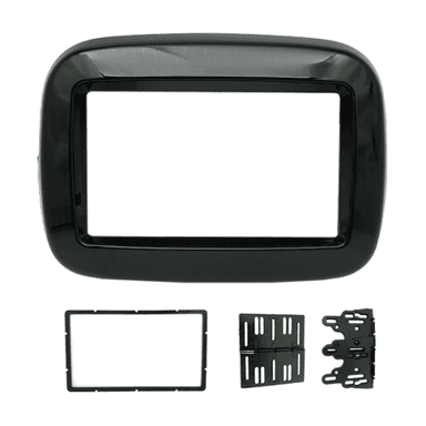 MOLDURA PAINEL 2 DIN FIAT MOBI BLACK PIANO