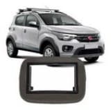 MOLDURA PAINEL 2 DIN FIAT MOBI MARROM