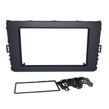 MOLDURA 2 DIN 7" VW POLO NOVO / VIRTUS 2018 PRETO