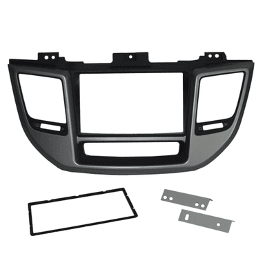 MOLDURA PAINEL 2 DIN HYUNDAI TUCSON 2017/2018 GRAFITE (JAPONES/CHINES)