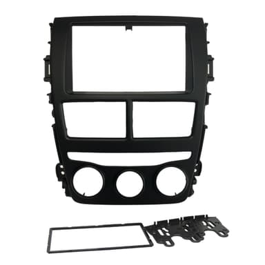 MOLDURA PAINEL 2 DIN TOYOTA YARIS 2018/2019 PRETO FOSCO