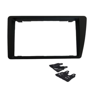 MOLDURA PAINEL 2 DIN HONDA CIVIC 2001 A 2006 PRETO