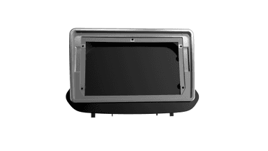 MOLDURA 2 DIN 9" GM ONIX PRETO FOSCO C/ FRISO PRATA