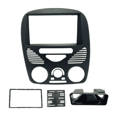 MOLDURA PAINEL 2 DIN FIAT PALIO FIRE G2 SIENA 1.0 FIRE STRADA 1.4 MPI FIRE 02/14 COM AR PRETO FOSCO