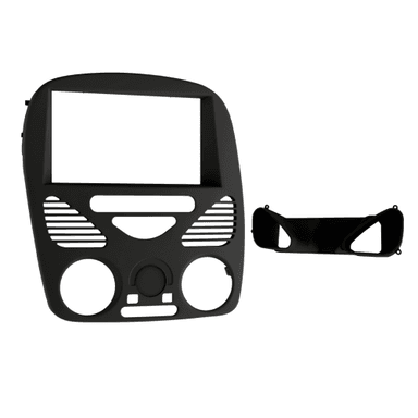 MOLDURA PAINEL 2 DIN FIAT PALIO FIRE G2 / SIENA 1.0 / STRADA 1.4 MPI FIRE 2002/2014 PRETA