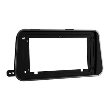 MOLDURA 9" NISSAN VERSA 2021> PRETA COM FRISO PRATA FIAMON