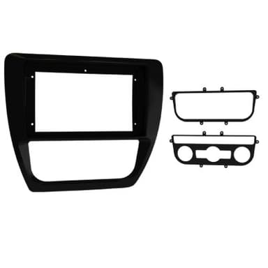 MOLDURA PAINEL 2 DIN 9" VW JETTA 2012/2018 PRETA FIAMON