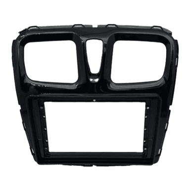 MOLDURA 9" FLUTUANTE RENAULT LOGAN 2014> E SANDERO 2015> PRETA FOSCA FIAMON
