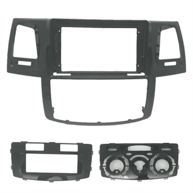 MOLDURA 9" TOYOTA HILUX E SW4 2006/2008 AR DIGITAL + ANALOGICO BLACK PIANO FIAMON