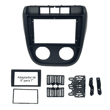 MOLDURA PAINEL 2 DIN 9"/7" VW FOX E CROSSFOX G1 2003/2009 E SPACEFOX ROUTE FIAMON