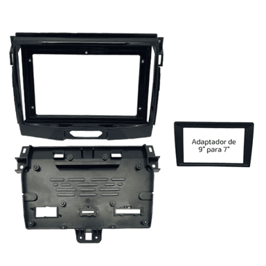 MOLDURA 9"/7" FORD RANGER XLS 2017/2019 COM SUPORTE DA PLACA