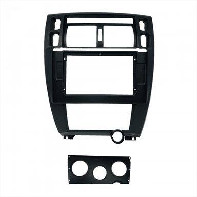 MOLDURA 10.1" HYUNDAI TUCSON G1 2006/2016 AR DIGITAL COM MOLDURA PARA AR ANALOGICO PRETO