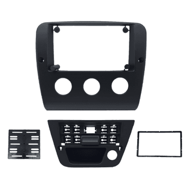 MOLDURA 7" CHEVROLET VECTRA G2 1996/2005 AR ANALOGICO PRETA FIAMON