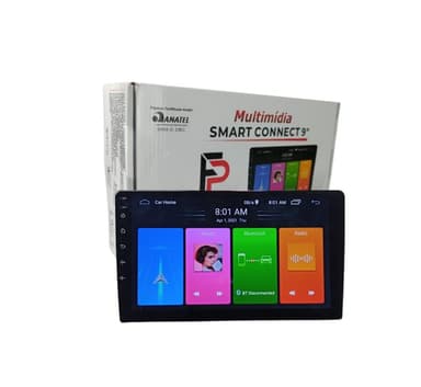 CENTRAL MULTIMIDIA 2 DIN 9" ANDROID FP ESPELHAMENTO ANDROID E IOS COM BT / GPS / FM