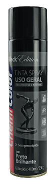 TINTA SPRAY PRETO BRILHANTE CHEMICOLOR 400ML
