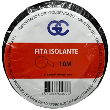 FITA ISOLANTE GC 19MMX10MTS RL COM 10 UNIDADES