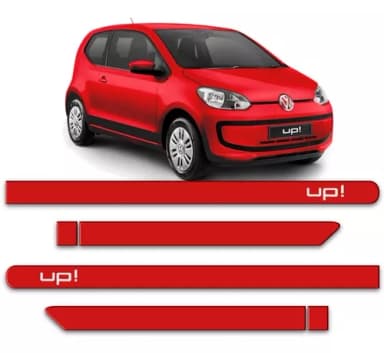 FRISO LATERAL VW UP VERMELHO FLASH