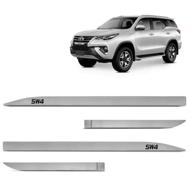 FRISO LATERAL  HILUX SW4 PRATA METALICO
