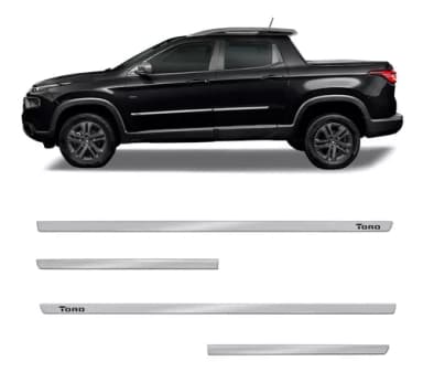 FRISO LATERAL 4 PORTAS PICK UP SUV CROMADO TORO
