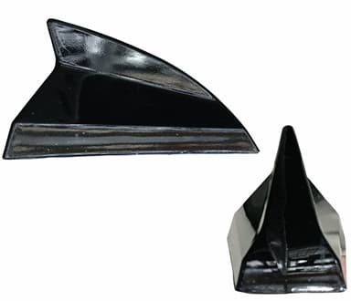 ANTENA TUBARAO SHARK RECEPTIVA PRETA BRILHANTE ANTICO
