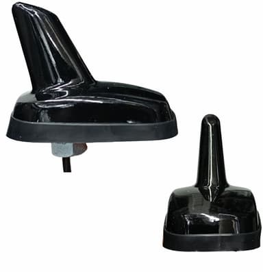 ANTENA TETO AMPLIFICADA SHARK FIAT/GM/VW BLACK PIANO CONECTOR PLUG DIN ANTICO
