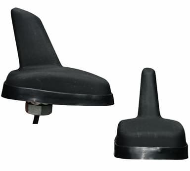 ANTENA TETO AMPLIFICADA SHARK FIAT/GM/VW PRETA FOSCA CONECTOR PLUGDIN ANTICO