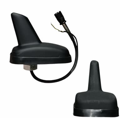 ANTENA TETO AMPLIFICADA SHARK VOLKSWAGEN PRETO FOSCO CONECTOR RAKU ANTICO