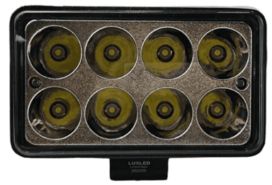 FAROL DE LED RETANGULAR 15,5X9X4,5 CM 8 LEDS C/ FUNCAO STROBO 12/24V