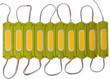 TABELA RIGIDA SUPER LED COB ULTRA AMARELO 12V CARTELA C/ 10 UNIDADES